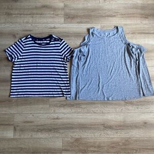 Michael Kors top lot teeshirt & cold shoulder long sleeve medium